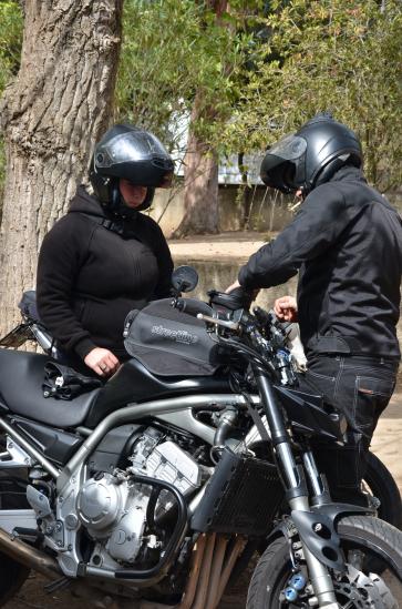 Unsere Töfffahrer Barbara und Andi das 1.x unterweg ( und leider auch das letzt Mal)